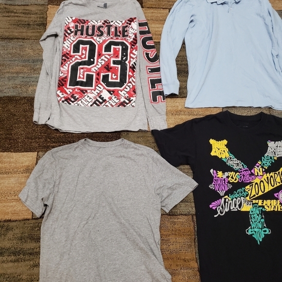 Boys size 18 (S) shirt bundle of 4, 2 short sleeve 2 long sleeve - Picture 3 of 5